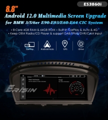 Erisin ES3860I IPS Android 12 Car Stereo GPS For BMW E90 E91 E92 E93 E60 E61 E63 E64 CIC Carplay Auto Radio WiFi 4G DSP System