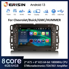 Erisin ES8574C DSP Android 13.0 Car Stereo GPS Navi For Chevrolet Buick GMC HUMMER Multimedia DVD OnStar System CarPlay & Auto