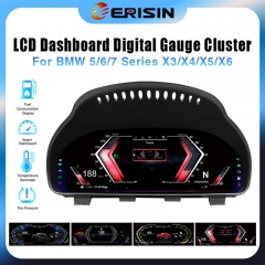 Erisin ES4805T Car LCD Dashboard Digital Gauge Cluster For BMW 5 Series GT-F07 6 Series F01/F02/F03 7 Series F06/F12/F13 Instrument Cluster Upgrade