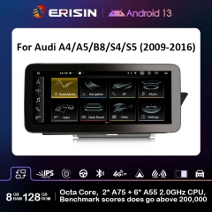 Erisin ES4674AR 12.3" IPS Right-Hand-Drive Android 13.0 Car Stereo For Audi A4/A5/B8/S4/S5 (2009-2016) DSP Carplay Auto Radio 4G LTE 8G 128GB