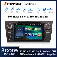 Erisin ES8567B 7" Android 13.0 Car Radio For BMW E90 E91 E92 E93 M3 DSP CarPlay & Auto GPS DVD TPMS DAB+ 4G SIM IPS BT5.0