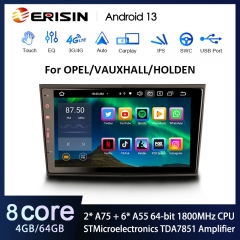 Erisin ES8508P 8" IPS Android 13 Car Stereo For Opel Meriva Zafira Vivaro Tigra twinstop Wireless CarPlay Android Auto DTV WiFi Bluetooth OBD DSP