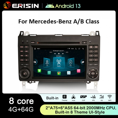 Erisin ES8972B 8-Core Android 13.0 Car Stereo GPS Radio For Mercedes-Benz A B Class Sprinter Viano Vito DSP Autoradio Wireless CarPlay 4G LTE OBD BT5.