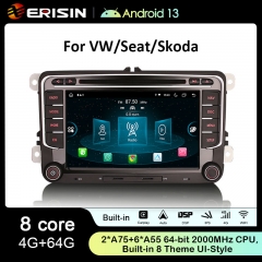 Erisin ES8935V 2 din Android 13.0 Carplay Auto Car Radio DVD GPS For VW Volkswagen Passat B7 B6 Golf Touran Polo Tiguan Jetta Stereo BT5.0