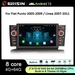 ES8923L 7" IPS Screen Android 13.0 Car Stereo GPS SatNav Radio Fiat Punto Linea DSP 4G LTE Wireless CarPlay Auto Bluetooth