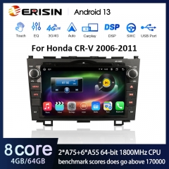 Erisin ES8859C 8-Core 64G Android 13.0 Car Stereo GPS Wireless CarPlay Auto Radio For HONDA CR-V Stereo DVD DSP 4G LTE Bluetooth 5.0