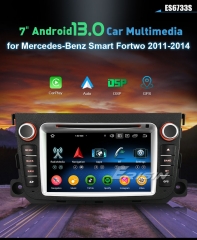 Erisin ES6733S 1Din Android 13.0 Car DVD For Mercedes-Benz Smart Fortwo Stereo Support CarPlay Auto 4G GPS DSP GPS System