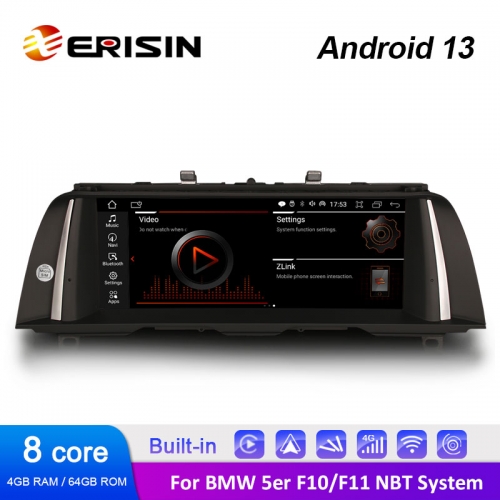 ES3210N 10.25" Octa-Core IPS Android 13.0 BMW 5 Series F10/F11 NBT OEM Radio GPS 4G LTE Wireless CarPlay Android Auto Car Stereo