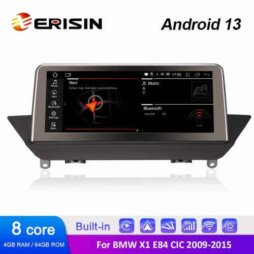 Erisin ES3284I 10.25" HD IPS Android 13.0 Car Stereo GPS Radio For BMW X1 E84 CIC System WiFi 4G LET CarPlay Android Auto