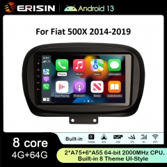 ES8950F 9" Android 13.0 Car Stereo GPS Navi For Fiat 500X Car Radio wireless CarPlay Auto 4G WiFi DAB+ BT5.0 OBD IPS DSP DTV