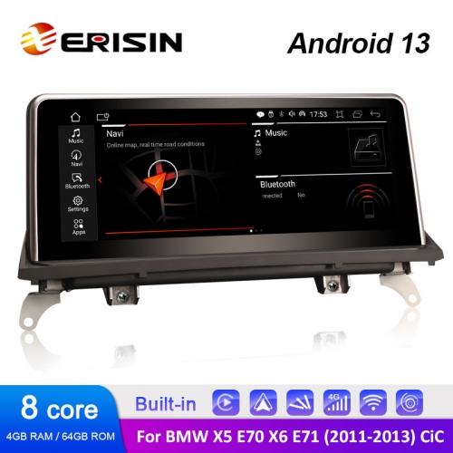 10.25& ANDROID 13 Autoradio GPS Navi DAB CarPlay Wifi für BMW X5 E70 X6 E71 CCC EUR 273,22