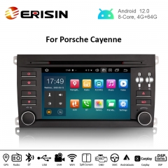 Erisin ES8197S 7" Android 12.0 Car Stereo for Porsche Cayenne GPS Navi DSP CarPlay & Auto TPMS DAB+ 4G WiFi DVD Player