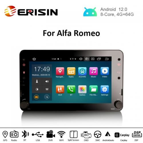 Erisin ES8120R 7" Android 12.0 Car Stereo For Alfa Romeo Spider 159 Brera DSP CarPlay & Auto GPS TPMS DAB+ 4G