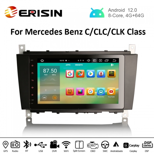 Erisin 10,25 inch 8-core [4 64 GB] Android 14 autoradio voor Mercedes E-Klasse W207 C207 A207 NTG 4.5 GPS Navi Draadloos Carplay Bluetooth 5.0 IPS OEM Radio WiFi DSP DAB