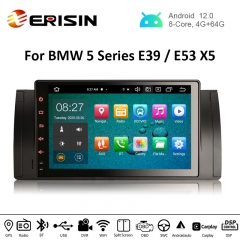 Erisin ES8102B 9" Android 12.0 Car Stereo DSP CarPlay & Auto GPS TPMS DAB+ 4G For BMW 5 Series E39 E53 X5 M5