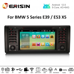 Erisin ES8139B 7" Android 12.0 Car Multimedia System CarPlay Autoradio BMW E39 E53 Auto GPS TPMS DVR DAB+ DSP