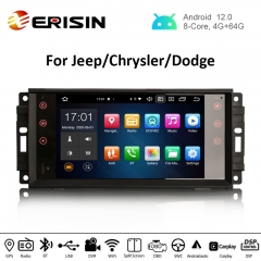 Erisin ES8176J 7" PX5 64G Android 12.0 Car Stereo DSP CarPlay & Auto GPS TPMS DAB+ 4G for Jeep Compass Wrangler Commander Dodge Chrysler