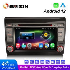 Erisin ES8671F Octa-Core Android 12.0 Auto-DVD-Player GPS für FIAT BRAVO Wireless CarPlay & Auto 4G WiFi DSP Stereo DTV TPMS