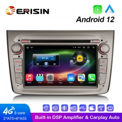 Erisin ES8630M7インチAndroid 12 カーステレオシステム、アルファロメオミトワイヤレスCarPlay＆Auto 4G WiFi DSPDVDGPSプレーヤー