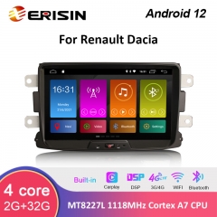 Erisin ES3129D 8" Android 12.0 Car Stereo System for Renault/Dacia Duster Dacia Sandero Lada Xray 2 Dacia Logan Renault Captur GPS DSP Carplay Radio