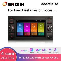 Erisin ES3131FB 7" Android 12.0 Car Stereo GPS FORD Fiesta Fusion Kuga Focus WiFi 4G CarPlay DSP TPMS DVR DAB+ OBD