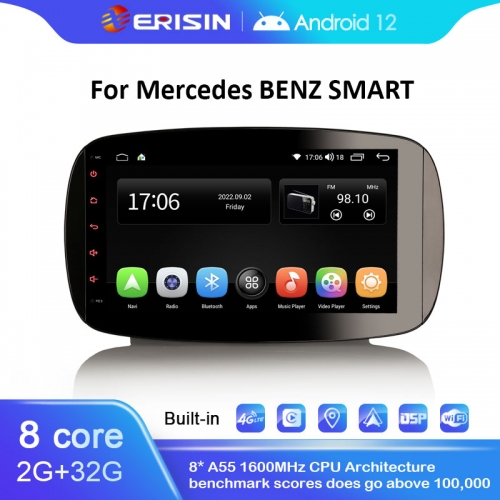 ES4199S 9" Android 12.0 Car Stereo GPS Radio For Mercedes-Benz SMART Wireless CarPlay & Auto Radio GPS DVR DSP Bluetooth