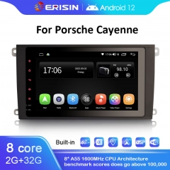 ES4114C 8" Octa Core 8* A55 1600MHz CPU Android 12 Car Stereo GPS For Porsche Cayenne DSP Wireless Apple CarPlay and Android Auto 4G SIM Slot Module