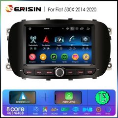 Erisin ES6755X Octa-Core Android 13.0 Car Multimedia CarPlay & Auto GPS TPMS DTV for Fiat 500X 2014-2020 Radio Stereo DSP IPS Screen