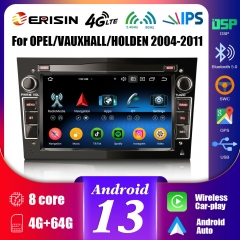 Erisin ES5760PB Android 13.0 Car Stereo CarPlay Auto 4G WiFi DSP GPS System For Opel Astra(H) Combo Corsa(D) Meriva Signum Zafira(B) Vivaro IPS Screen