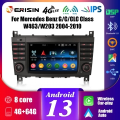 Erisin ES5769C Android 13.0 Car Stereo For Mercedes Benz C-Class W203 CLC W203 G-Class W463 CarPlay Auto 4G WiFi DSP GPS System IPS BT5.0