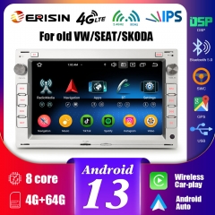 Erisin ES5709VS Android 13.0 Car Stereo For VW Passat B5 LUPO SKODA SEAT GPS System Car Multimedia CarPlay Auto 4G WiFi DSP IPS BT5.0