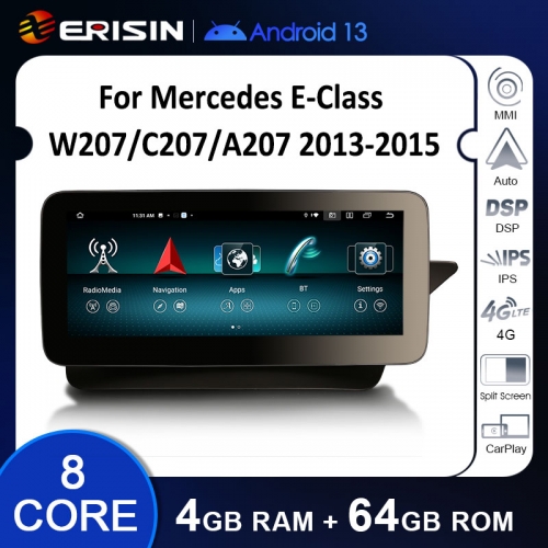 ES38E25R Right-Hand Driving Android 13 Mercedes-Benz E-Class W207 C207 A207 GPS Car Multimedia Player Navigation Wireless CarPlay Auto Radio Stereo DS