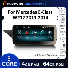 Erisin ES38E45L IPS Android 13 Car Stereo GPS For Mercedes-Benz E-Class W212 S212 2013-2015 with NTG 4.5 System Carplay Auto Radio WiFi 4G DSP System