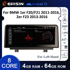 Erisin ES3820NL IPS Android 13.0 Car Multimedia Player Screen Upgrade For BMW F20/F21 F22/F23 Coupe/Cabrio/Convertible GPS WiFi 4G BT CarPlay