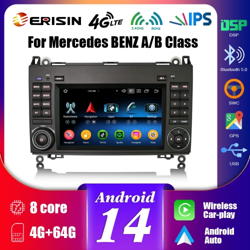 64GB DAB+ ANDROID 12 Autoradio GPS Mercedes Classe A/B Sprinter Viano
