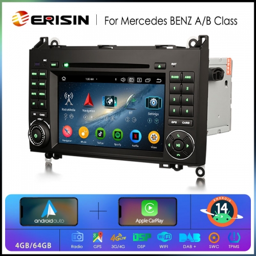 Mercedes Viano Radio 2 DIN Mit 7" Display Für Mercedes A/B-Klasse & VW Crafter – DAB+, GPS, 64GB Android 13 Autoradio