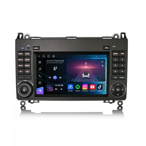 Erisin ES9072B Android 14 Car Stereo for Mercedes-Benz A-Class W169 B-Class W245 Sprinter Viano Vito VW Crafter 7" IPS 8+128GB Wireless CarPlay Auto