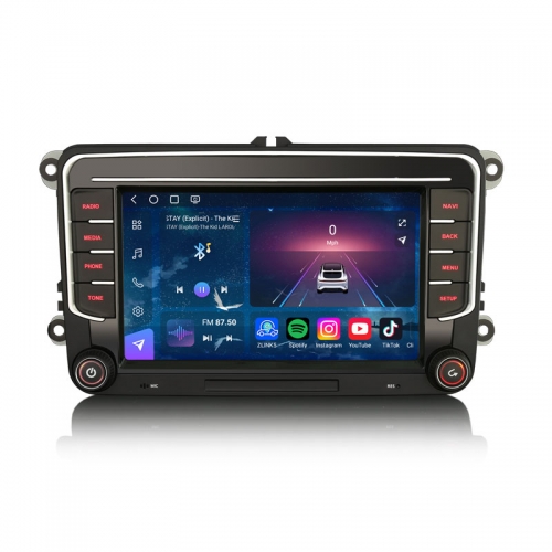Erisin ES9035V 8GB+128GB Snapdragon 460 Android 14 Car Stereo GPS For VW Golf 5/6 Polo 6R Passat B6/B7 T5 Tiguan Touran Jetta Caddy Seat Skoda Octavia