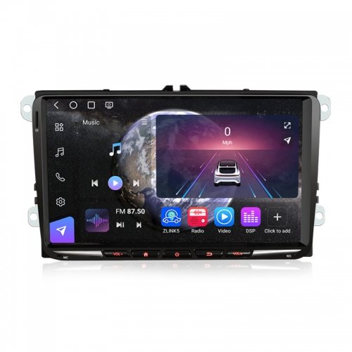 Erisin ES9091V Магнитола Android 14 Snapdragon 460 8+128GB Беспроводной CarPlay Android Auto 4G LTE GPS Для VW Golf Passat Skoda