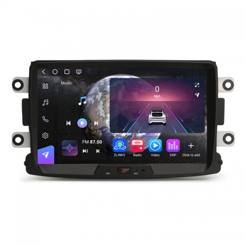 Erisin ES9029D 8" 8GB+128GB Android 14.0 Car Radio Wireless CarPlay Android Auto GPS 4G DAB+ DSP for Renault Dacia Duster Logan Sandero Dokker Lodgy