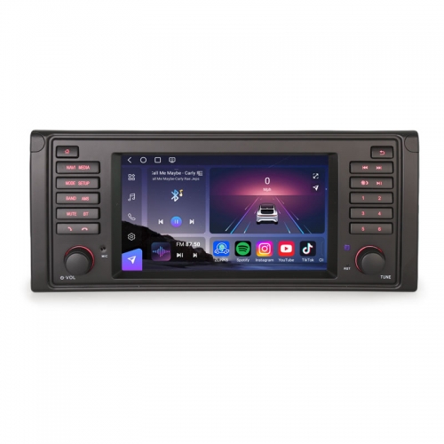 Erisin ES9039B 7" 8GB+128GB Android 14.0 Car Radio for BMW 5 Series E39 M5 Wireless Apple CarPlay Android Auto GPS Navi 4G DAB+ DSP HiFi BT5.1