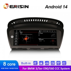 ES3260I 8.8" Octa-Core IPS Android 14.0 Car Stereo for BMW 3er E60 E61 E63 E64 E90 E91 E92 E93 CIC OEM Radio GPS 4G SIM Wireless CarPlay Android Auto