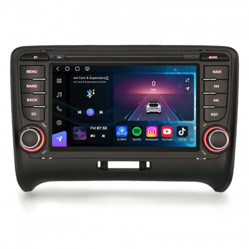 Erisin ES9077T 8GB+128GB Android 14 Car Stereo for AUDI TT MK2 (2006-2014) GPS Navigation Wireless CarPlay Android Auto Radio 4G DAB+ DSP HiFi BT5.1