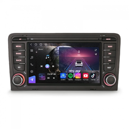 Erisin ES9073A 7" 8GB+128GB Android 14.0 Car Radio for AUDI A3 S3 RS3 RNSE-PU Wireless Apple CarPlay Android Auto GPS Navi 4G DAB+ DSP HiFi BT5.1 WiFi