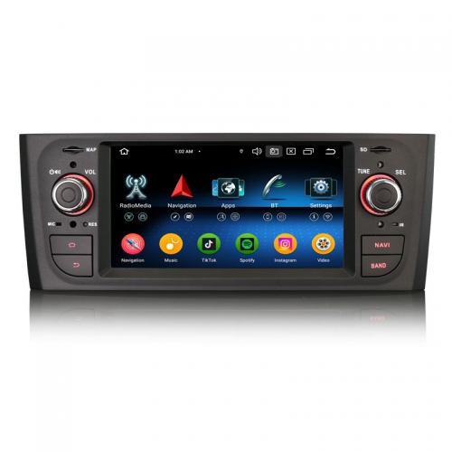 Erisin ES6523L 6.1" Android 16 Car Stereo for Fiat Grande Punto Linea Wireless CarPlay Android Auto GPS Navi TPMS DAB+ DSP IPS