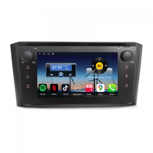 Erisin Qualcomm ES6607A For Toyota Avensis T25 Android 14 Car Stereo 4G LTE WIFI GPS Navi Wireless CarPlay & Android Auto DSP 4GB + 64GB SWC Canbus