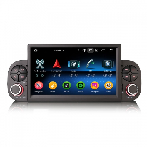 Erisin ES6558P Android 16 Car Stereo GPS Sat Navi for Fiat Panda (MK3 Type 319) Wireless CarPlay Android Auto Radio TPMS DAB+ DSP BT5.1 IPS