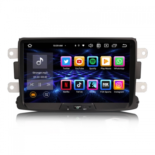 Erisin ES8529D 8" A007 Android 14.0 Car Radio For Renault Dacia Duster Logan Sandero Dokker DSP CarPlay & Auto GPS TPMS DAB+ 4G SIM IPS BT5.0