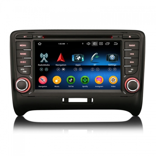 Erisin ES6577A Android 16 Autoradio Bluetooth GPS Navi For AUDI TT MK2 (2006-2014) Car Stereo DVD WiFi DSP IPS Canbus CarPlay Android AUTO