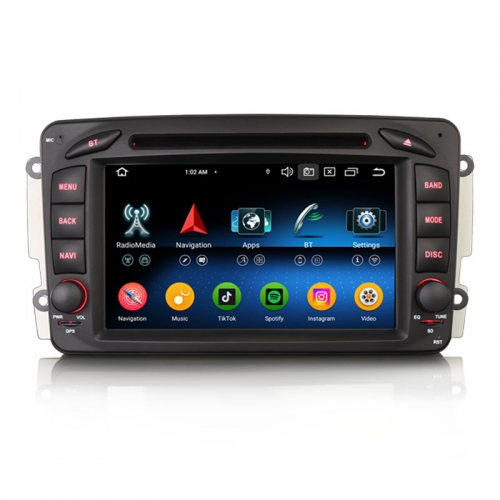 Erisin ES6563C Android 16 Autoradio Bluetooth GPS Navi For Mercedes Benz C/CLK/G/A Class W203/W209/W463/W168 Car Stereo DVD WiFi DSP IPS Canbus